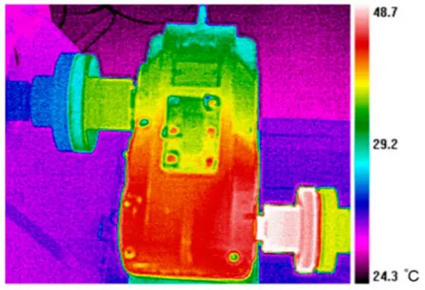 Thermal imaging camera showing heat detection for inspection and safety