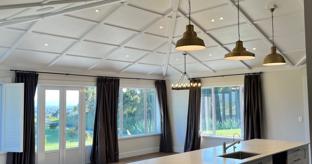 Residential electrical services in Hawke’s Bay by Alba Electrical electrician installing lighting